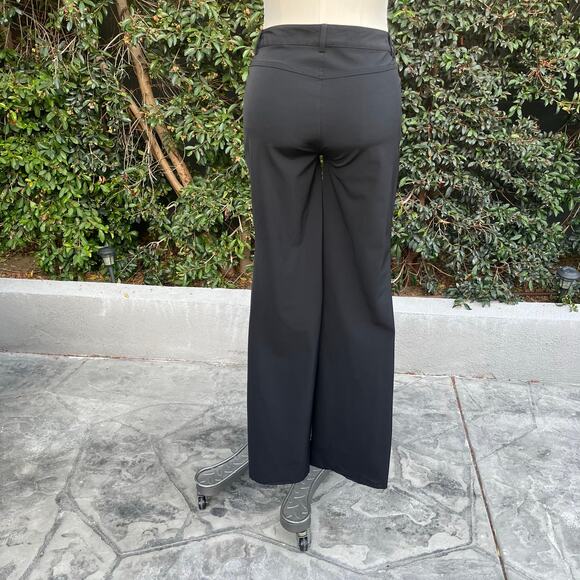 Theory Wool Blend Wide Leg Black Trousers Women’s 4 Dress Pants - Picture 4 of 10